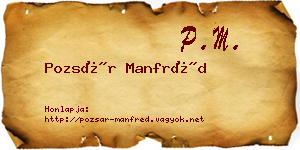 Pozsár Manfréd névjegykártya